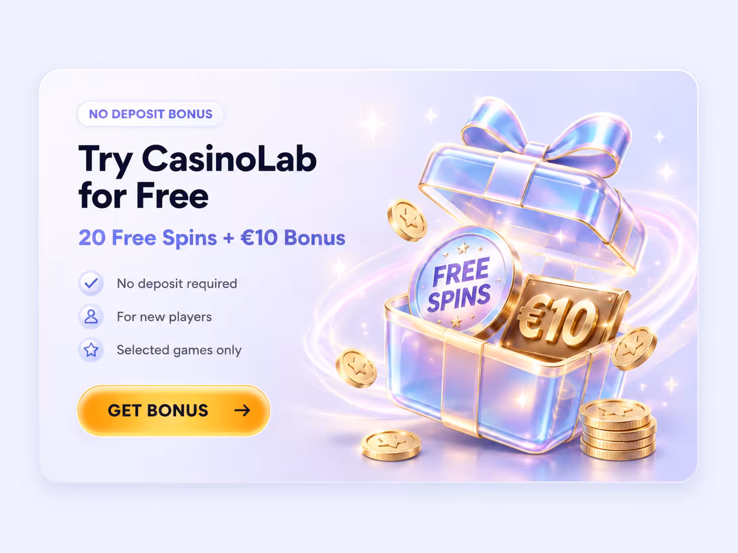 CasinoLab no deposit bonus